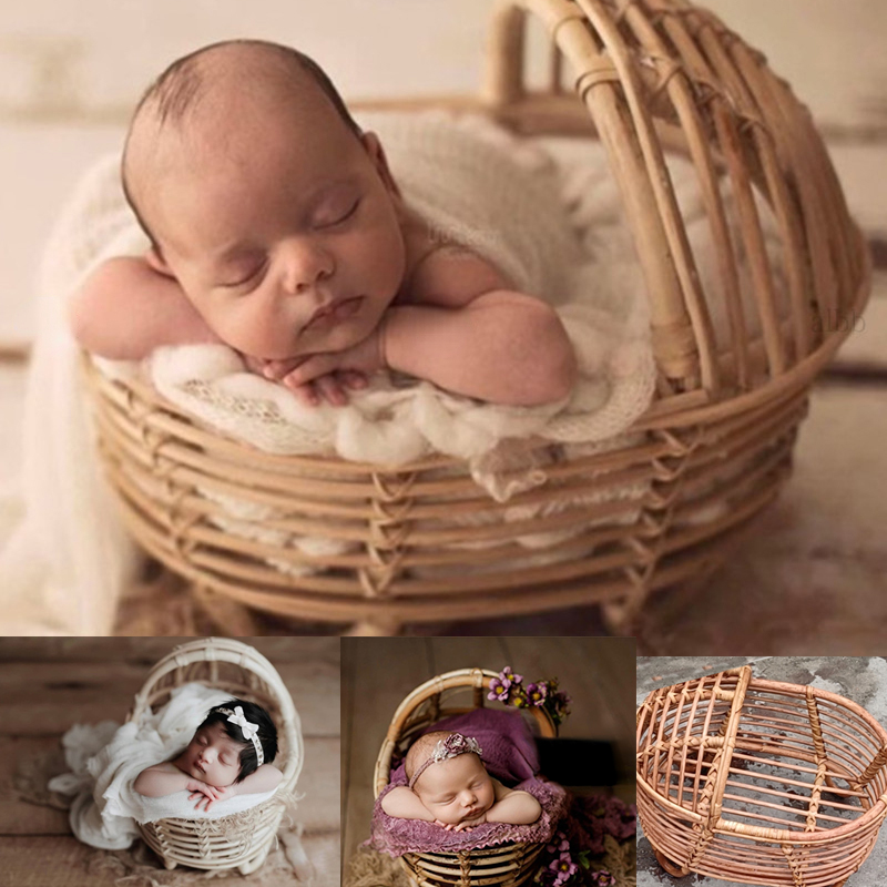 Baby Nursery Boy - pasgeboren fotografie rekwisieten rotan ronde container