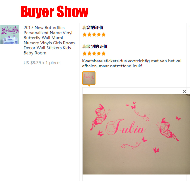 Nieuwe Vlinders Gepersonalisee - Baby Girl Nursery Quotes recensie en prijs